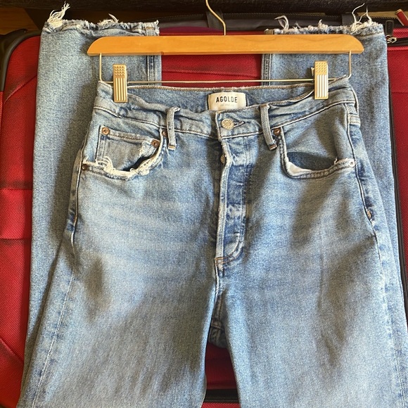 Agolde Riley High Rise Straight - Leg Jeans - Picture 13 of 16